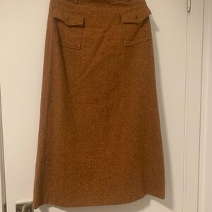 Vintage tweed Brown A-Line Skirt
